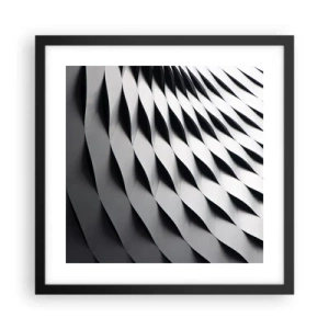 Poster in einem schwarzem Rahmen - Auf der Oberfläche der Wellen - 40x40 cm