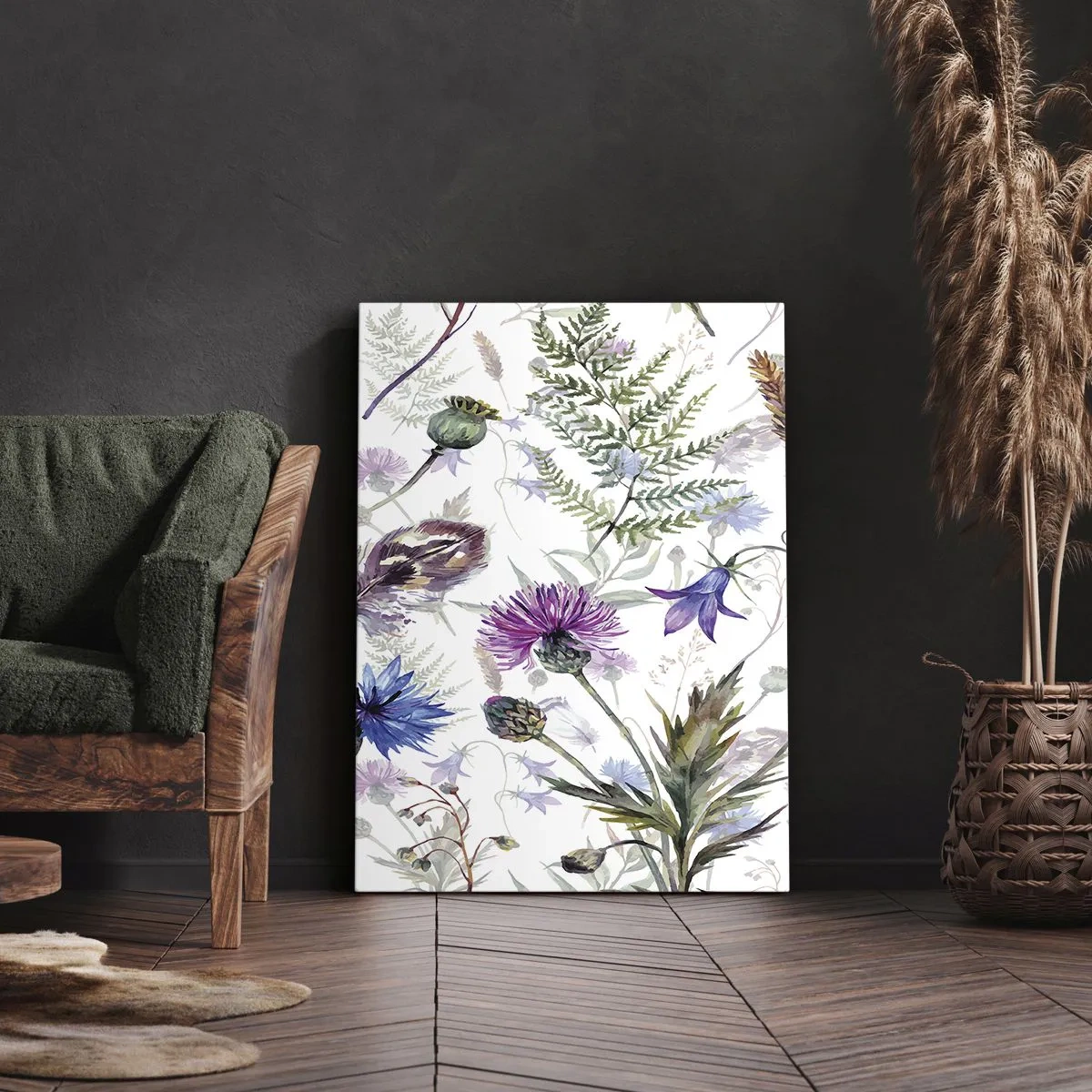 Bild auf Leinwand - Leinwandbild - Polnisches Herbarium - 65x120 cm