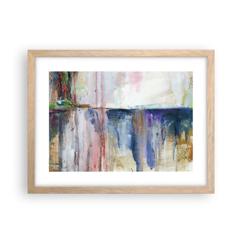 Poster in einem Rahmen aus heller Eiche - Bunte Eindrücke und Assoziationen - 40x30 cm
