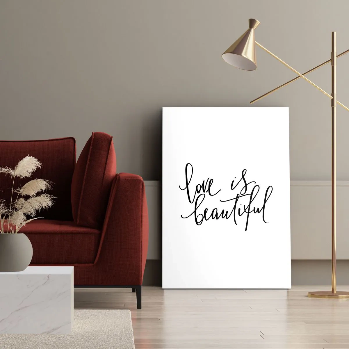 Bild auf Leinwand - Leinwandbild - Lies und wiederhol - 65x120 cm