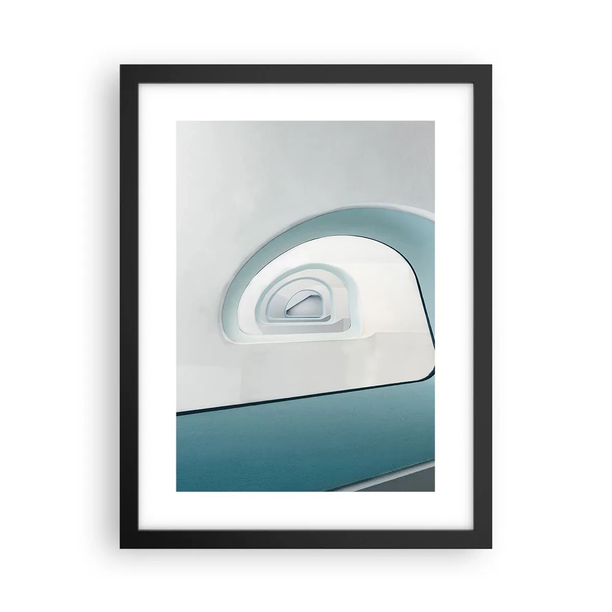 Poster in einem schwarzem Rahmen - Bis zum Ende des Blaus - 30x40 cm