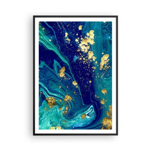 Poster in einem schwarzem Rahmen - Die Blütenblätter der Sonne - 70x100 cm