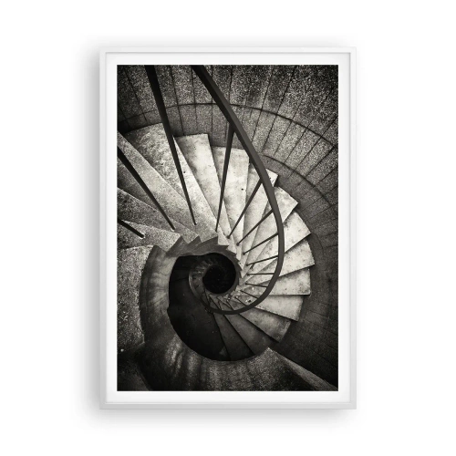 Poster in einem weißen Rahmen - Treppe hoch, Treppe runter - 70x100 cm