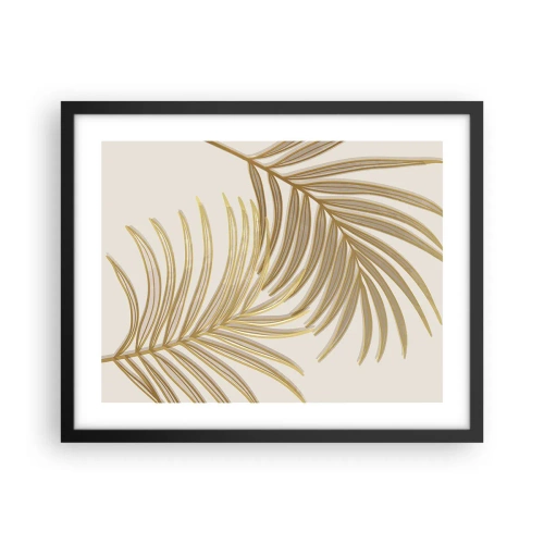 Poster in einem schwarzem Rahmen - Goldene Palme! - 50x40 cm