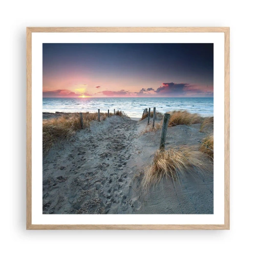 Poster in einem Rahmen aus heller Eiche - Du hast einen Regenbogen aus strahlendem Licht verschüttet ... - 60x60 cm