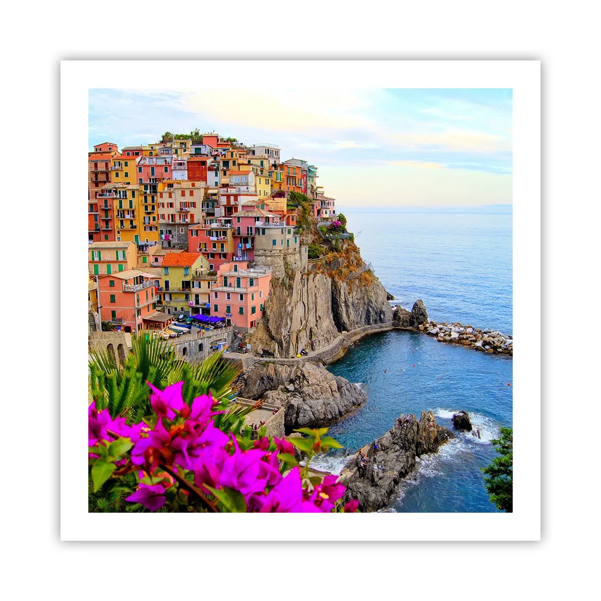 Poster - Lachende Stadt - 60x60 cm