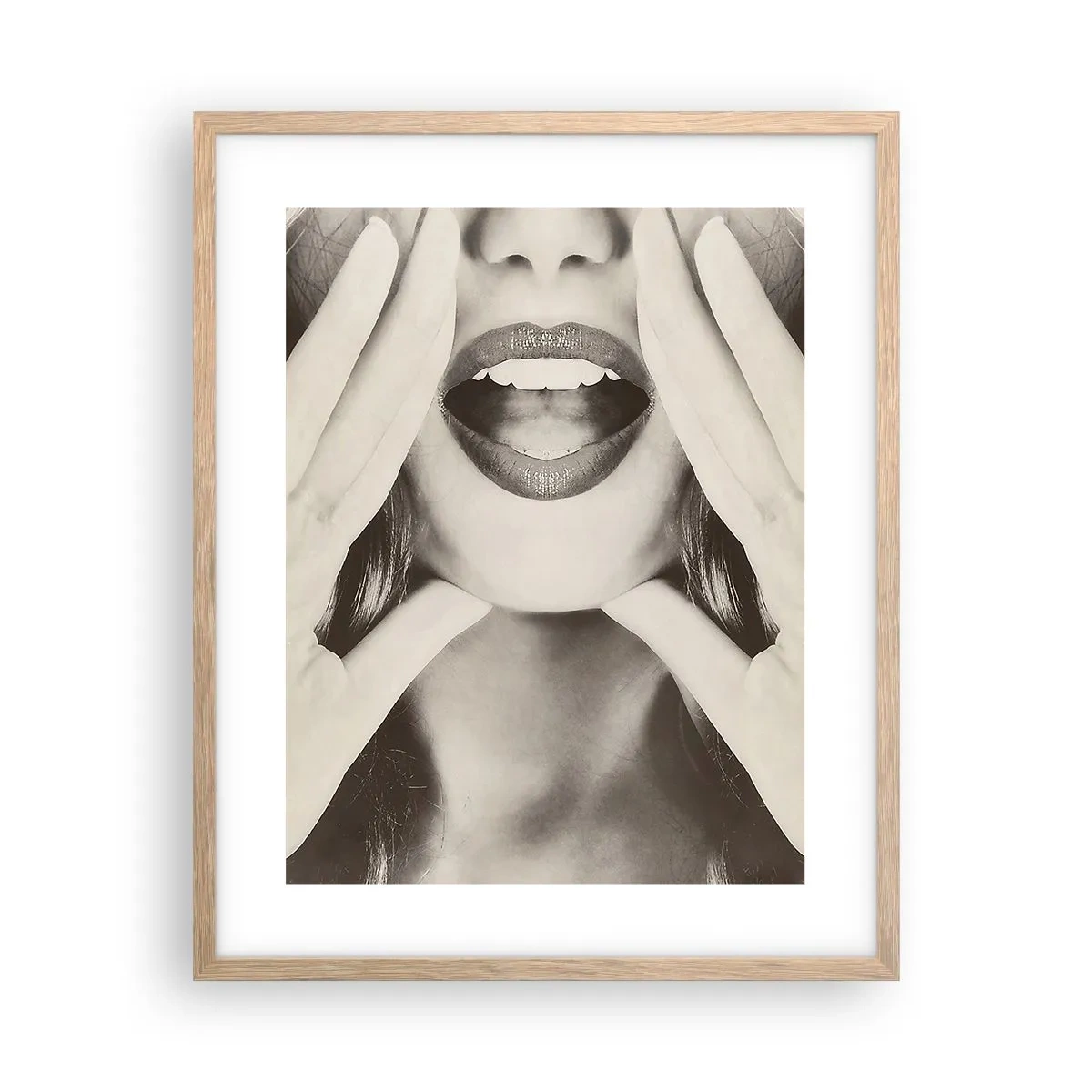 Poster in einem Rahmen aus heller Eiche - Ich komme schon! - 40x50 cm