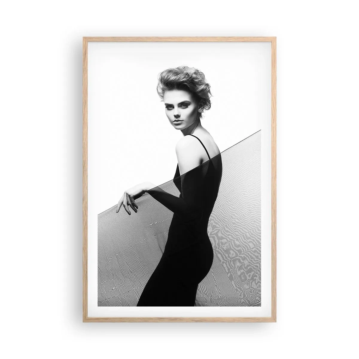 Poster in einem Rahmen aus heller Eiche - Magnetischer Blick - 61x91 cm