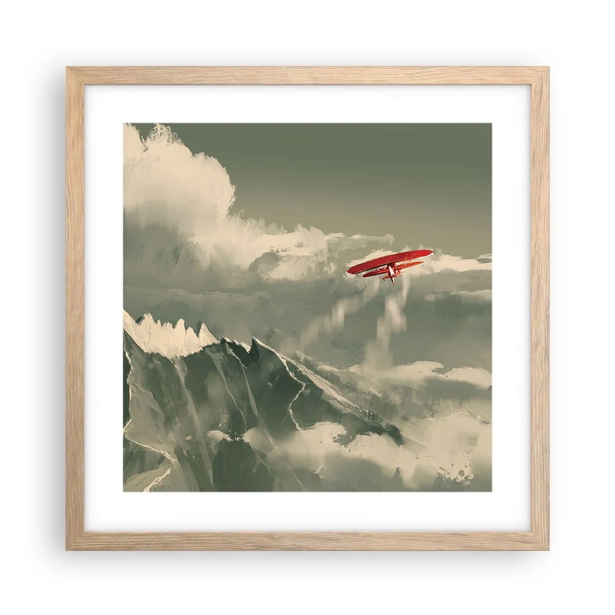 Poster in einem Rahmen aus heller Eiche - Furchtloser Pionier - 40x40 cm