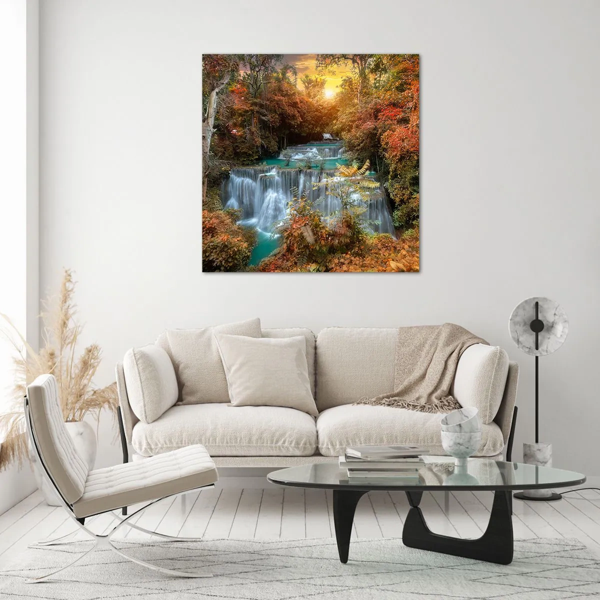 Glasbild - Bild auf glas - Versteckter Schatz des Waldes - 60x60 cm