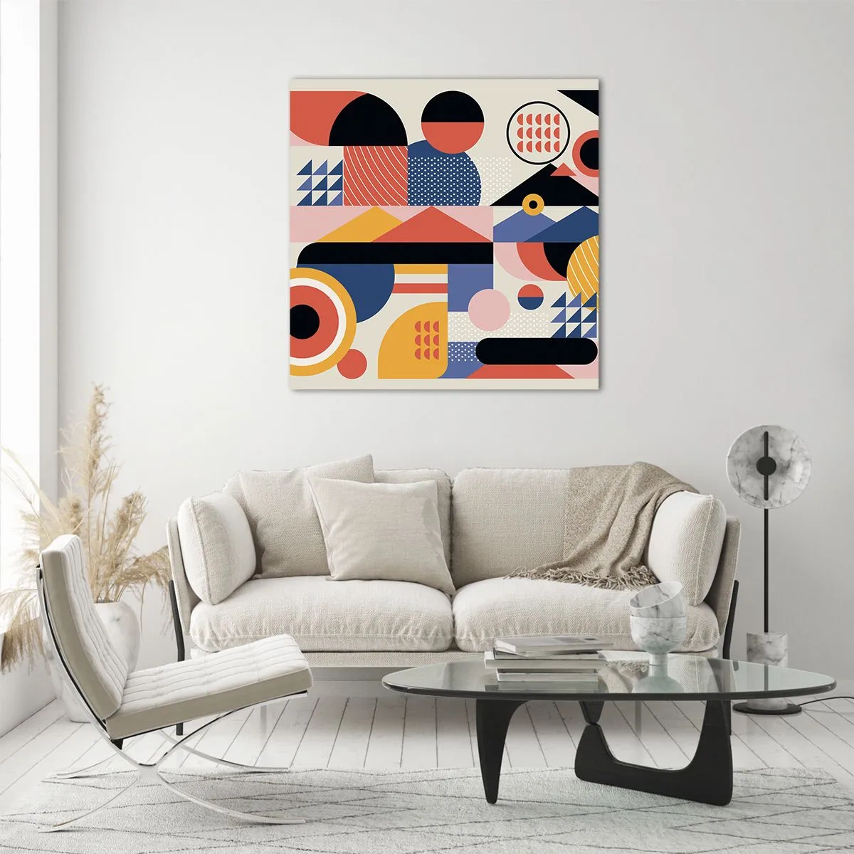 Glasbild - Bild auf glas - Komposition: Na, los, spiel! - 40x40 cm