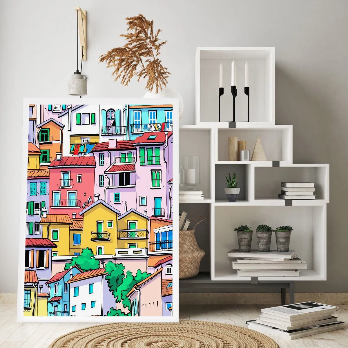 Poster - Lustige Stadt - 70x100 cm