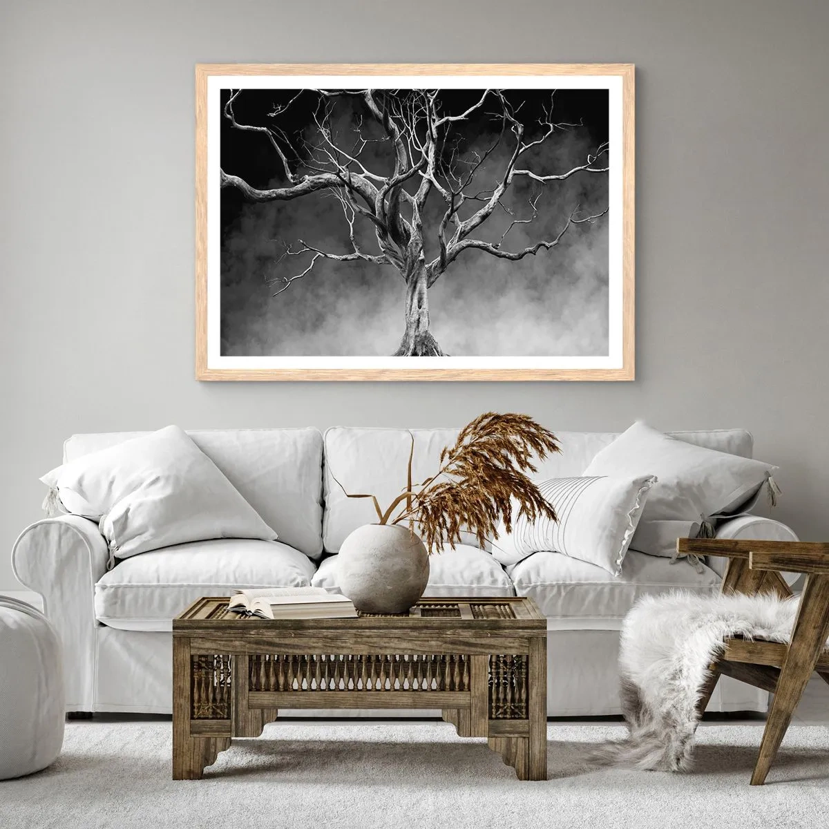 Poster in einem Rahmen aus heller Eiche - Ursprünglich und heilig - 91x61 cm