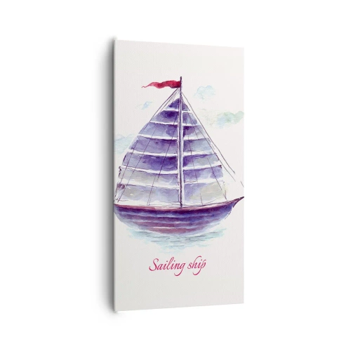 Bild auf Leinwand - Leinwandbild - Volle Segel und ruhiges Wasser - 65x120 cm