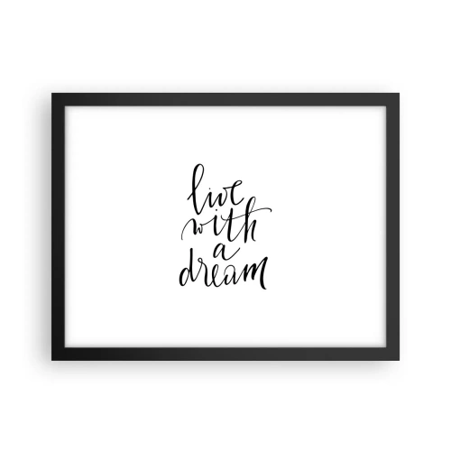 Poster in einem schwarzem Rahmen - Na sicher - 40x30 cm