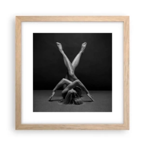 Poster in einem Rahmen aus heller Eiche - Die Geometrie der Nacktheit - 30x30 cm