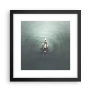 Poster in einem schwarzem Rahmen - Durch den Mondsee - 30x30 cm