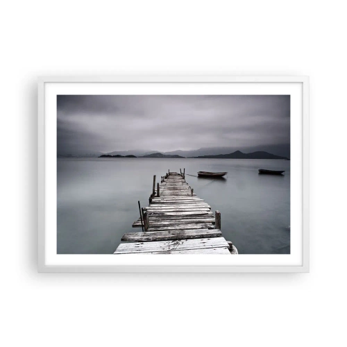 Poster in einem weißen Rahmen - Du kannst morgen gehen - 70x50 cm