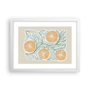 Poster in einem weißen Rahmen - Ethnisch mit einem Hauch von Abstraktion - 40x30 cm