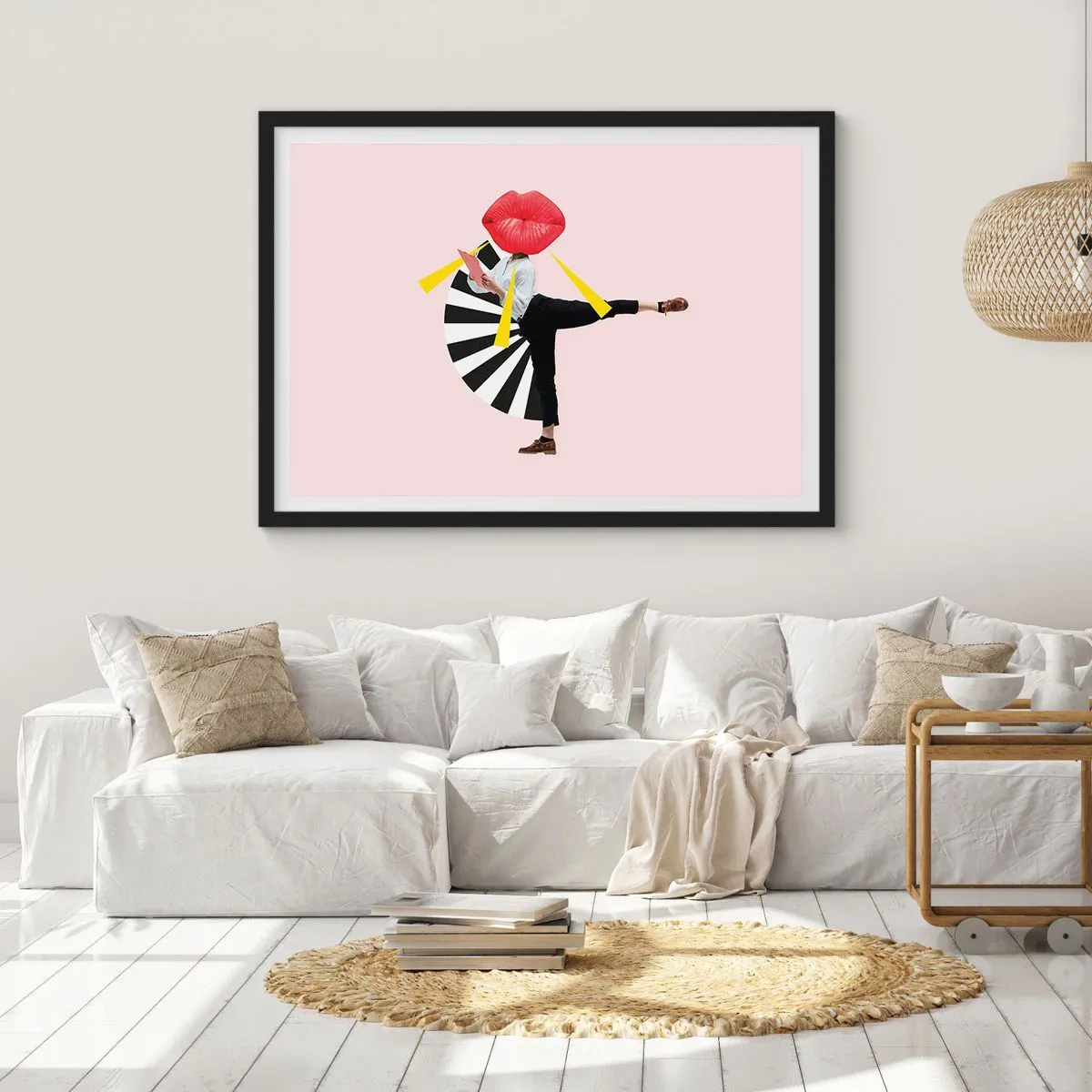 Poster in einem schwarzem Rahmen - Surreale Pop-Art - 40x30 cm