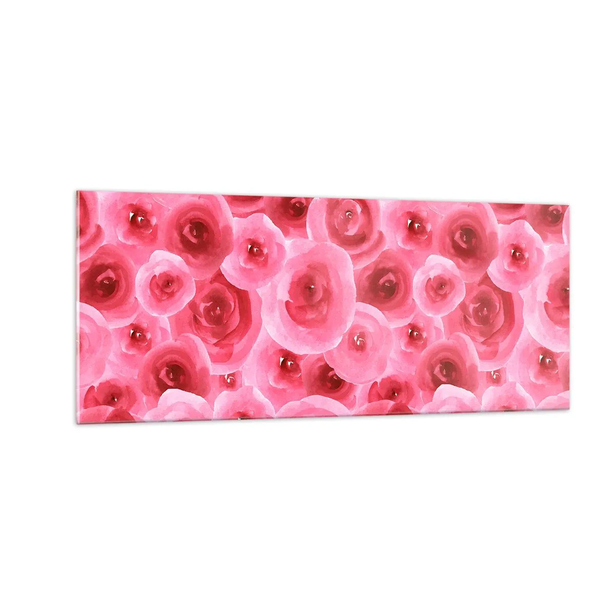 Glasbild - Bild auf glas - Oben und unten Rosen - 100x40 cm