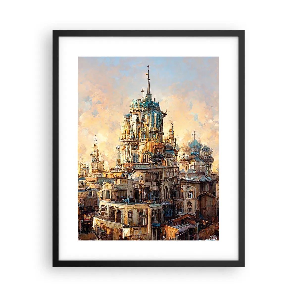 Poster in einem schwarzem Rahmen - Stadt der Städte - 40x50 cm