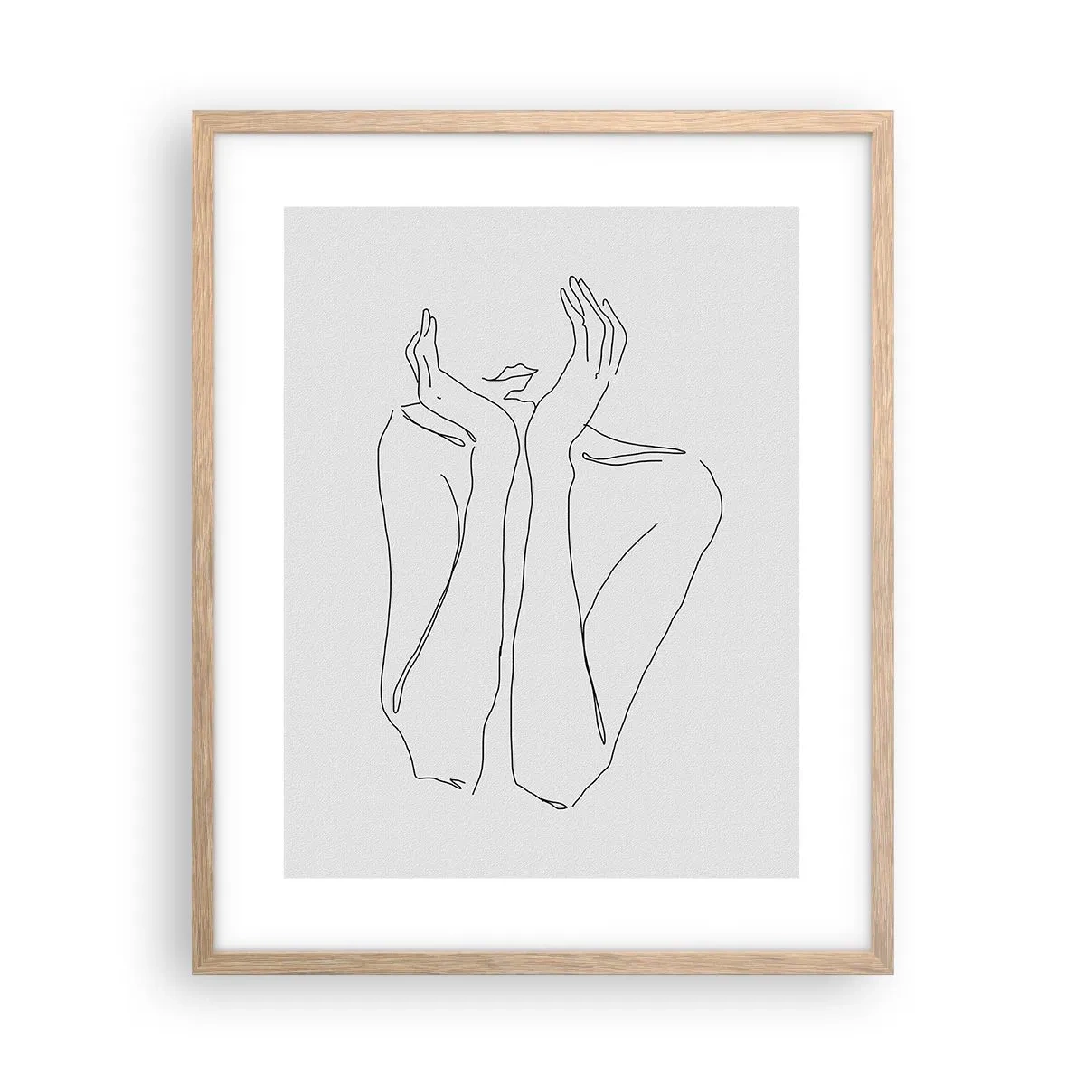 Poster in einem Rahmen aus heller Eiche - Wovon Mädchen träumen - 40x50 cm