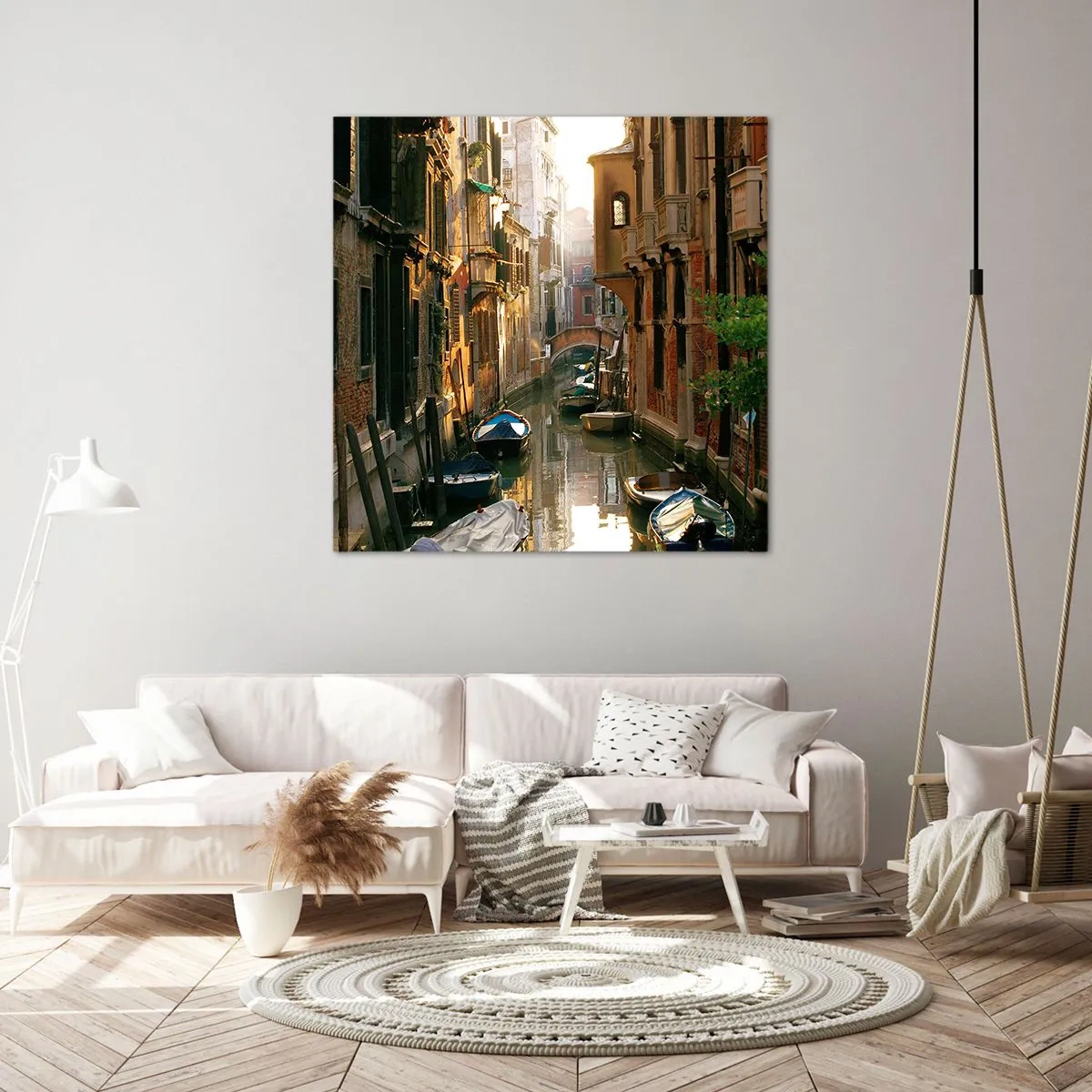 Bild auf Leinwand - Leinwandbild - In einer venezianischen Gasse - 60x60 cm