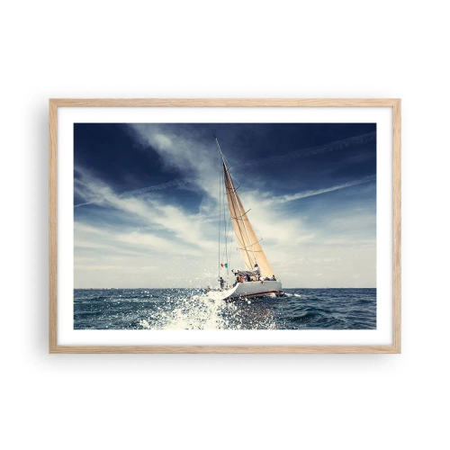 Poster in einem Rahmen aus heller Eiche - Sie werden uns nicht einholen! - 70x50 cm