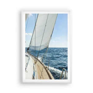 Poster in einem weißen Rahmen - Ahoi, Abenteuer - 61x91 cm