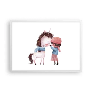 Poster in einem weißen Rahmen - Ein Wintermärchen - 70x50 cm