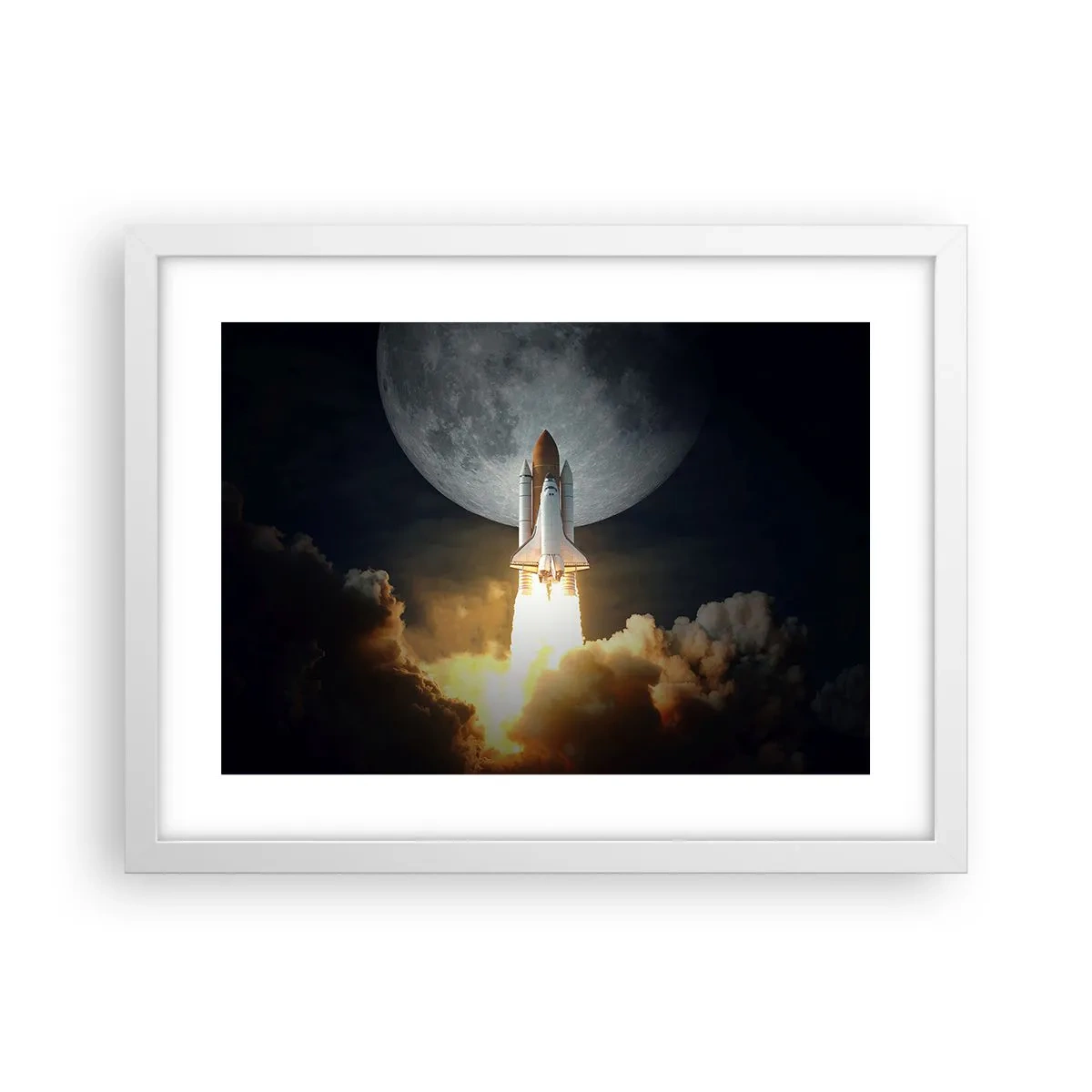 Poster in einem weißen Rahmen - Beginn eines überirdischen Abenteuers - 40x30 cm