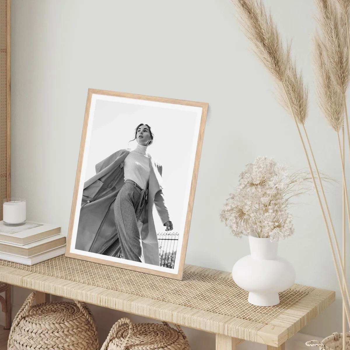 Poster in einem Rahmen aus heller Eiche - Gehst du mit mir? - 61x91 cm