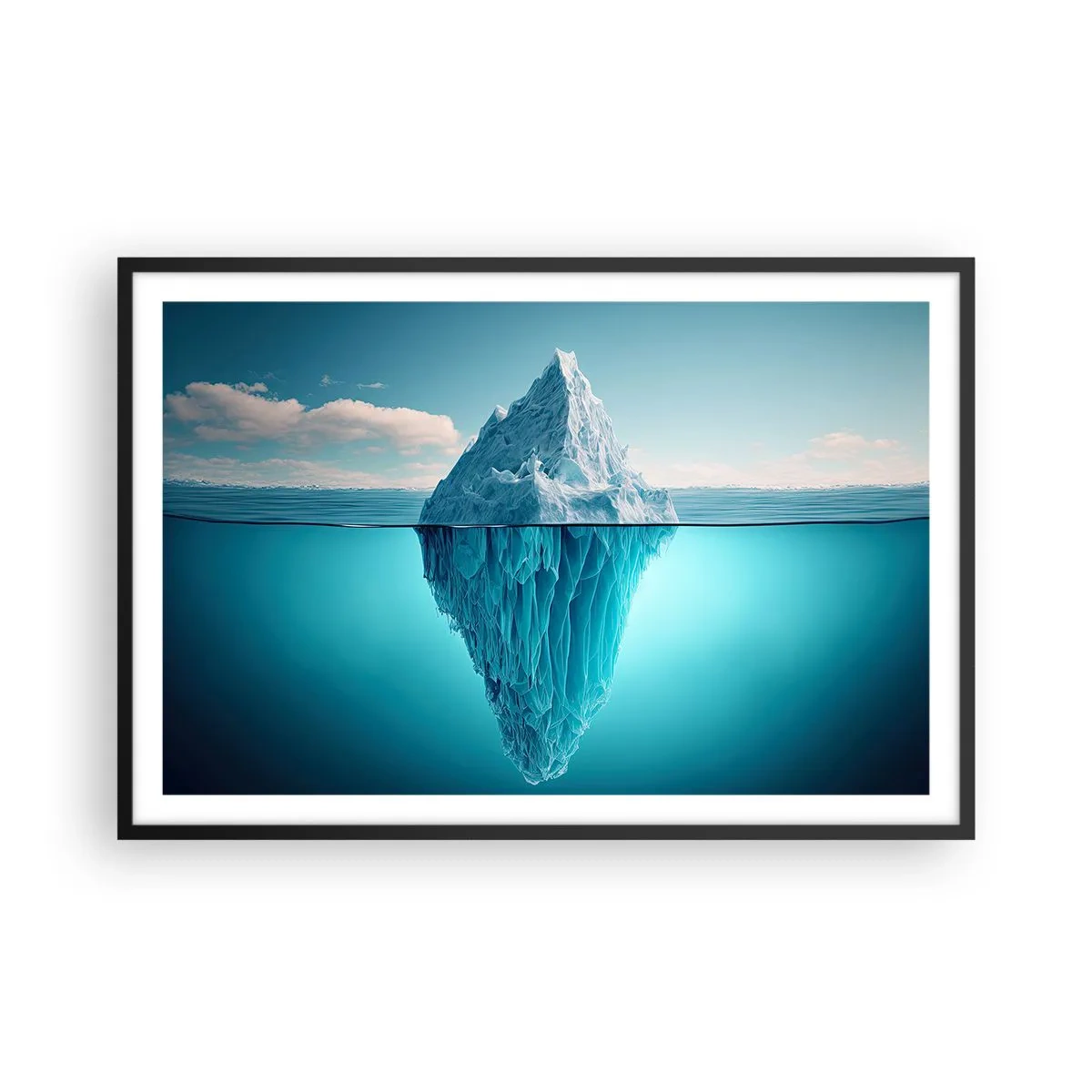 Poster in einem schwarzem Rahmen - Königin des Eises - 91x61 cm