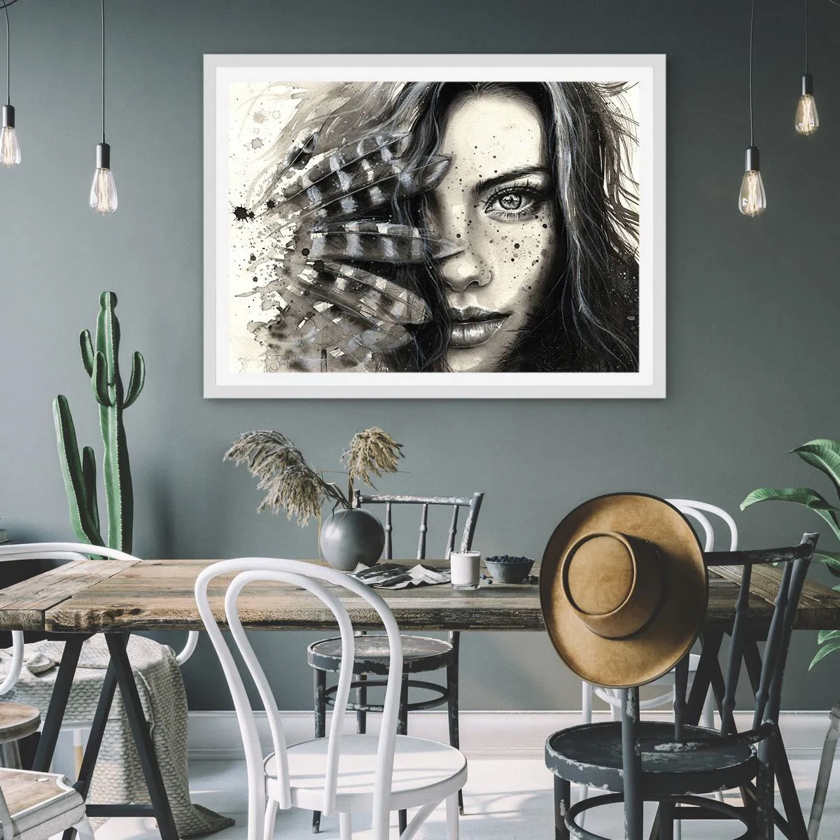 Poster in einem weißen Rahmen - Wilde Schönheit - 40x30 cm