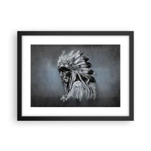 Poster in einem schwarzem Rahmen - Zurück zu den Wurzeln - 40x30 cm