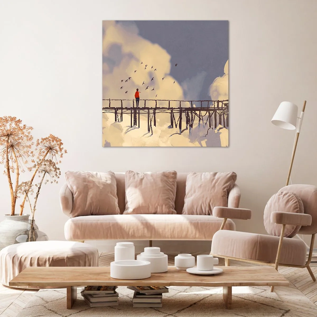 Bild auf Leinwand - Leinwandbild - Blaue Sehnsucht - 40x40 cm