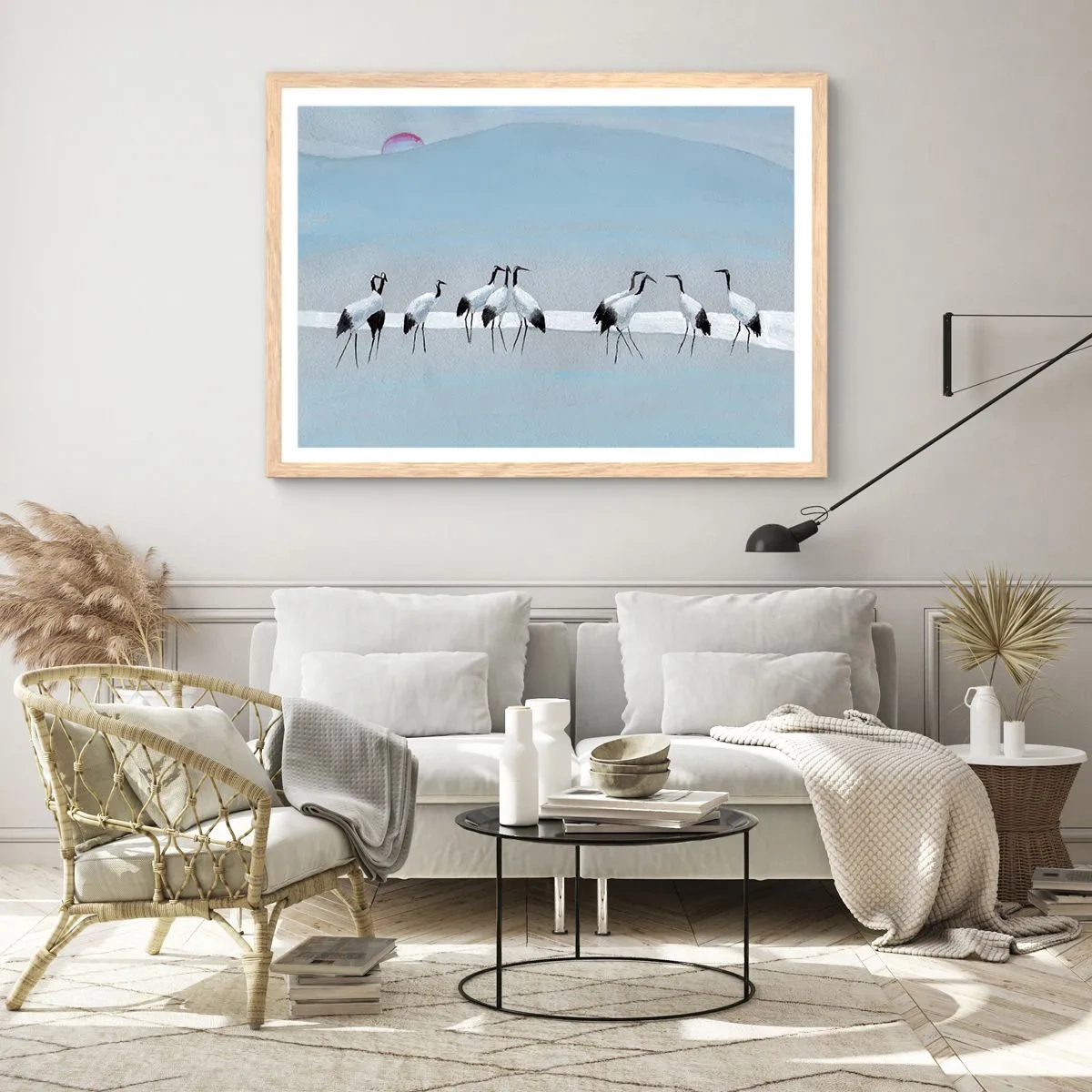 Poster in einem Rahmen aus heller Eiche - Nach einem heißen Tag - 50x40 cm