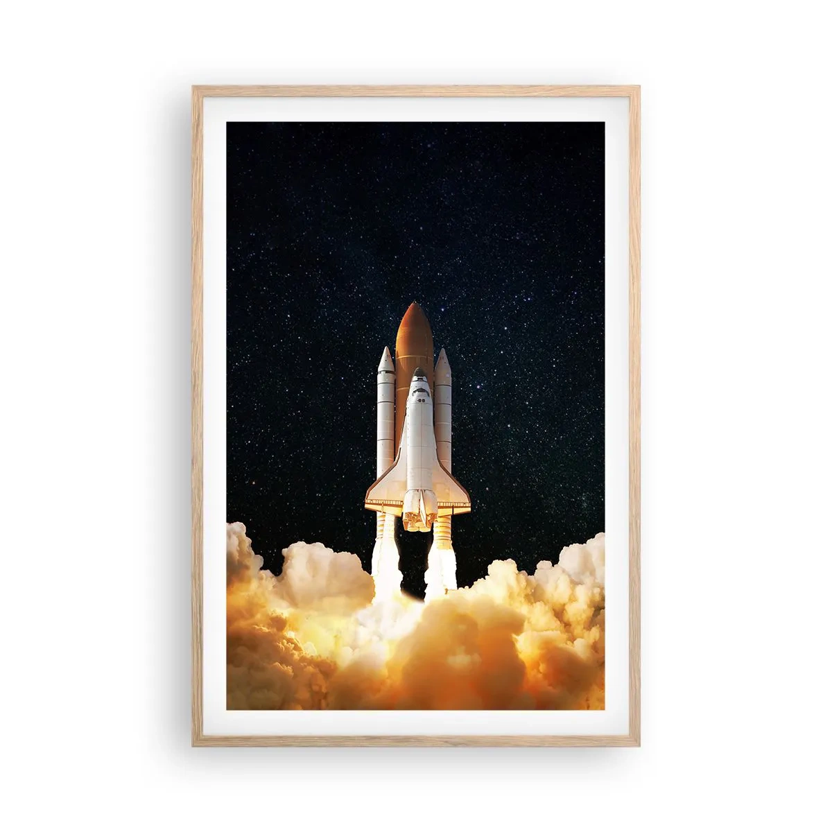 Poster in einem Rahmen aus heller Eiche - Ad Astra! - 61x91 cm