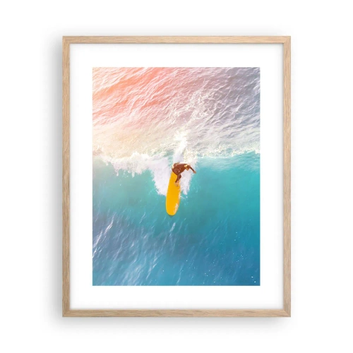 Poster in einem Rahmen aus heller Eiche - Der Ozeanreiter - 40x50 cm