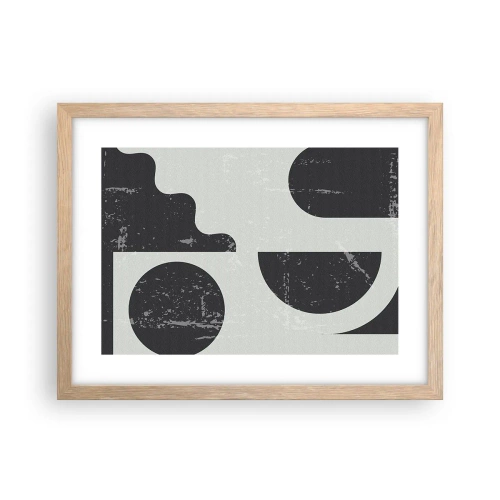 Poster in einem Rahmen aus heller Eiche - Komposition oben und unten - 40x30 cm