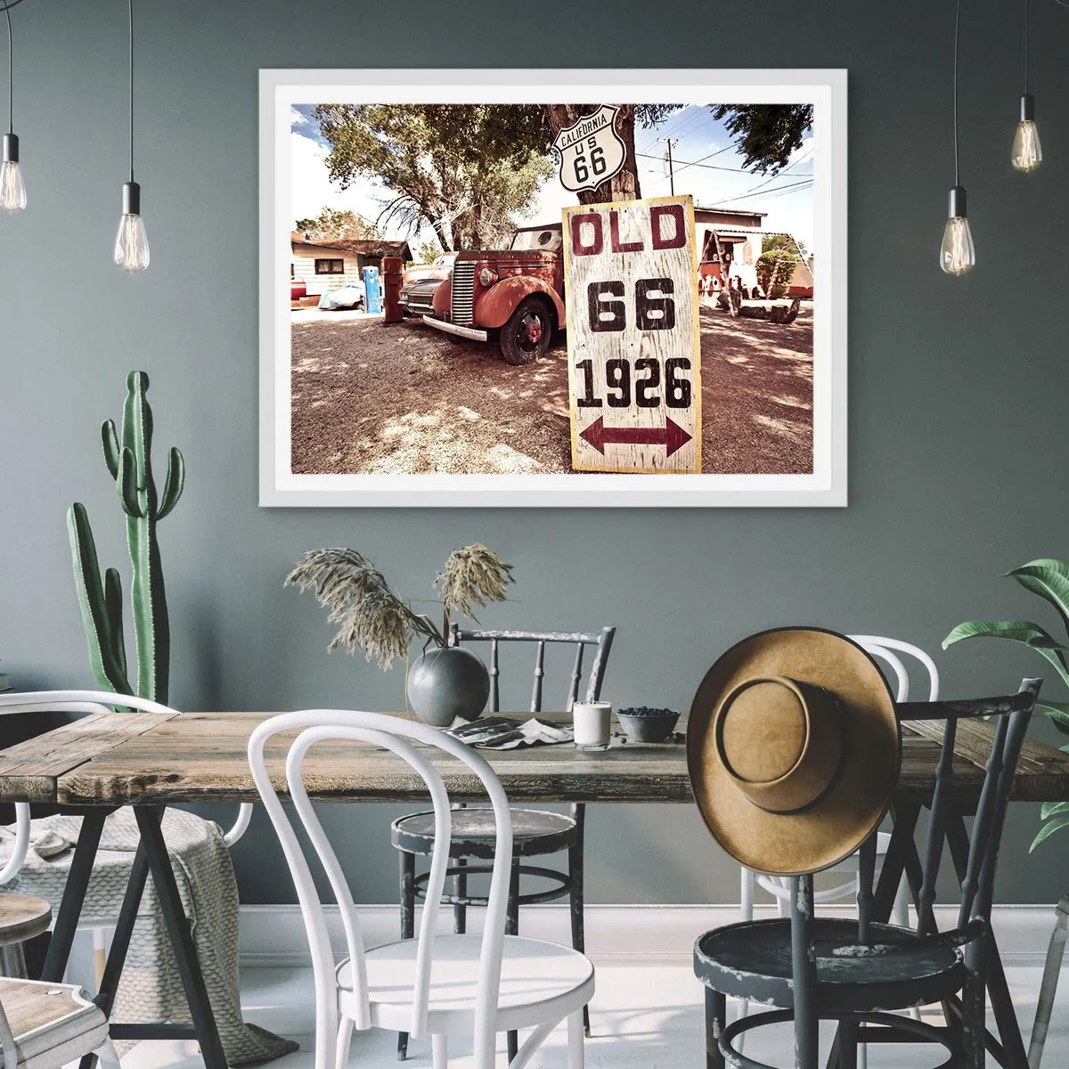 Poster in einem weißen Rahmen - Die Legende der amerikanischen Provinz - 70x50 cm