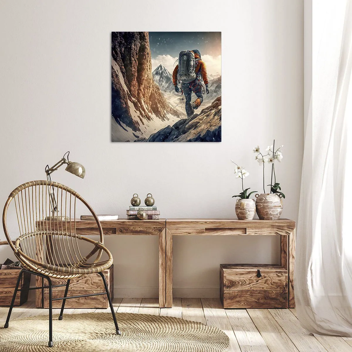 Bild auf Leinwand - Leinwandbild - Einsamer Krieger - 60x60 cm