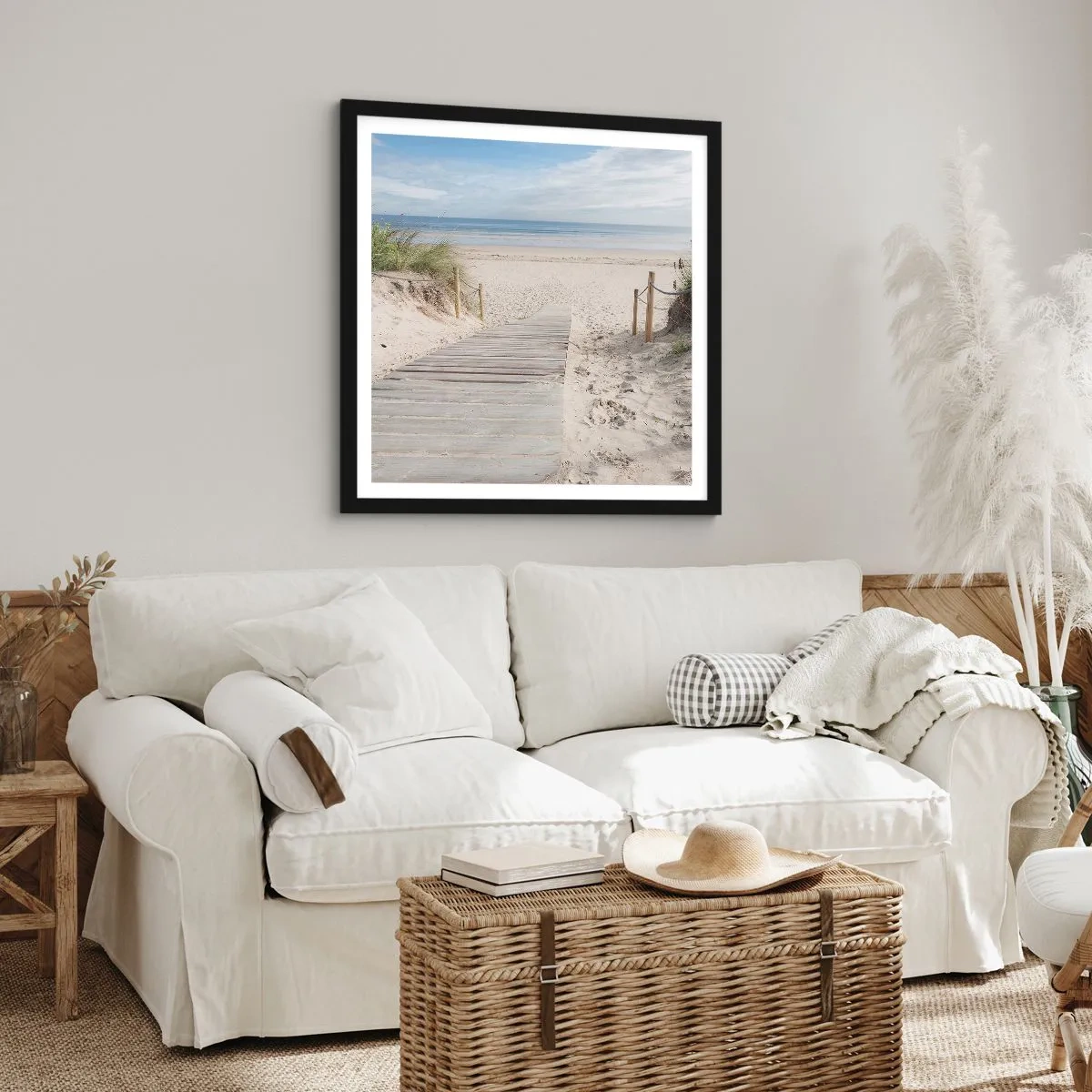 Poster in einem schwarzem Rahmen - Bis zum Horizont - 40x40 cm