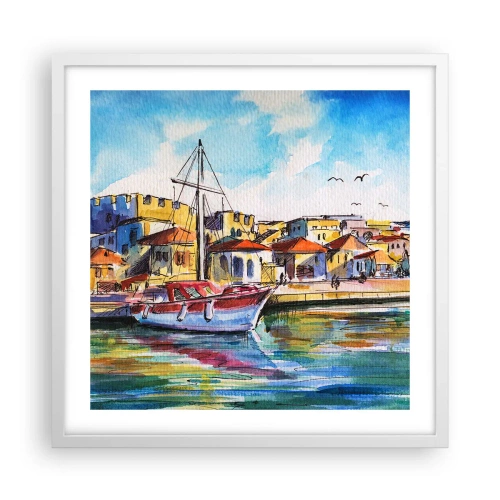 Poster in einem weißen Rahmen - Regenbogennachmittag - 50x50 cm