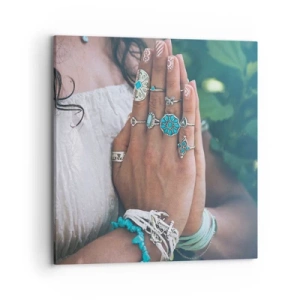 Bild auf Leinwand - Leinwandbild - Willkommen im Zentrum des Seins - 70x70 cm