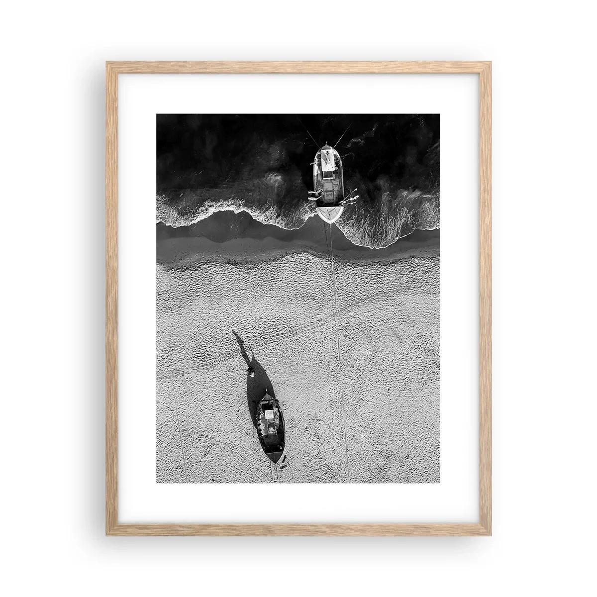 Poster in einem Rahmen aus heller Eiche - Immer noch am Ufer… - 40x50 cm