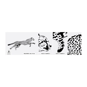 Fototapeten Muster Selbstklebend Deluxe Sticker - Der schnellste der Welt - Tiere, Gepard, Wilde Katze - 100x30 cm