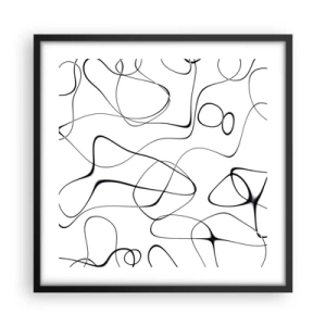 Poster in einem schwarzem Rahmen - Lebenswege, Wechselfälle - 50x50 cm