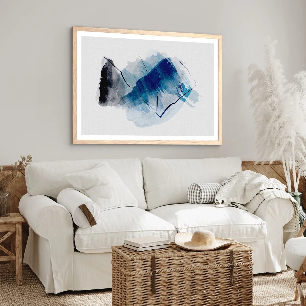 Poster in einem Rahmen aus heller Eiche - Eisberg - 50x40 cm